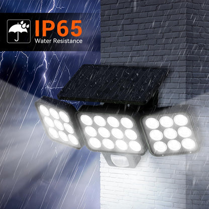 2 Pack WdtPro Solar Motion Sensor Flood Lights