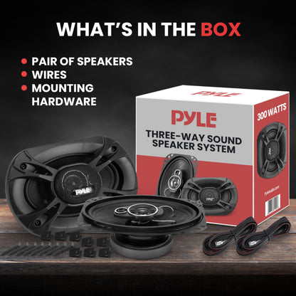 Pyle 300W 4" x 6" Car Speakers (Pair)