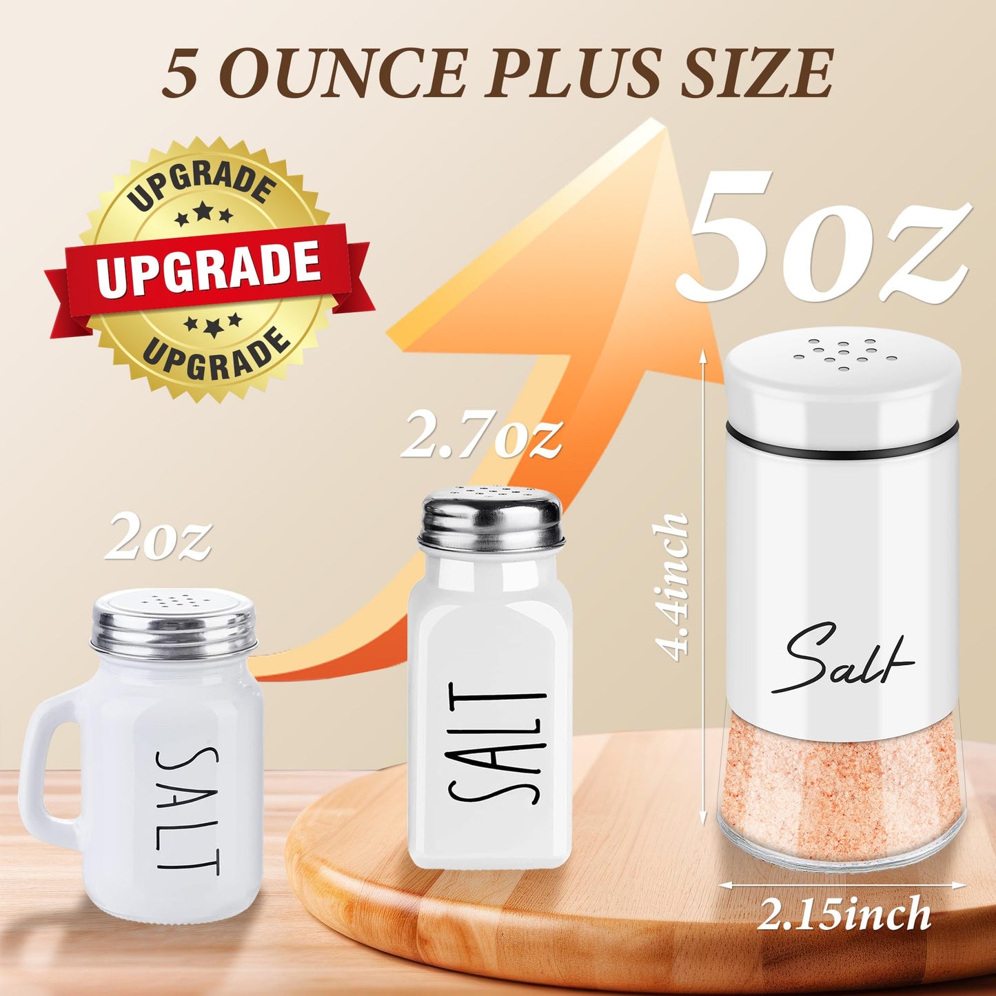 Salt and Pepper Shakers Set - Refillable Design