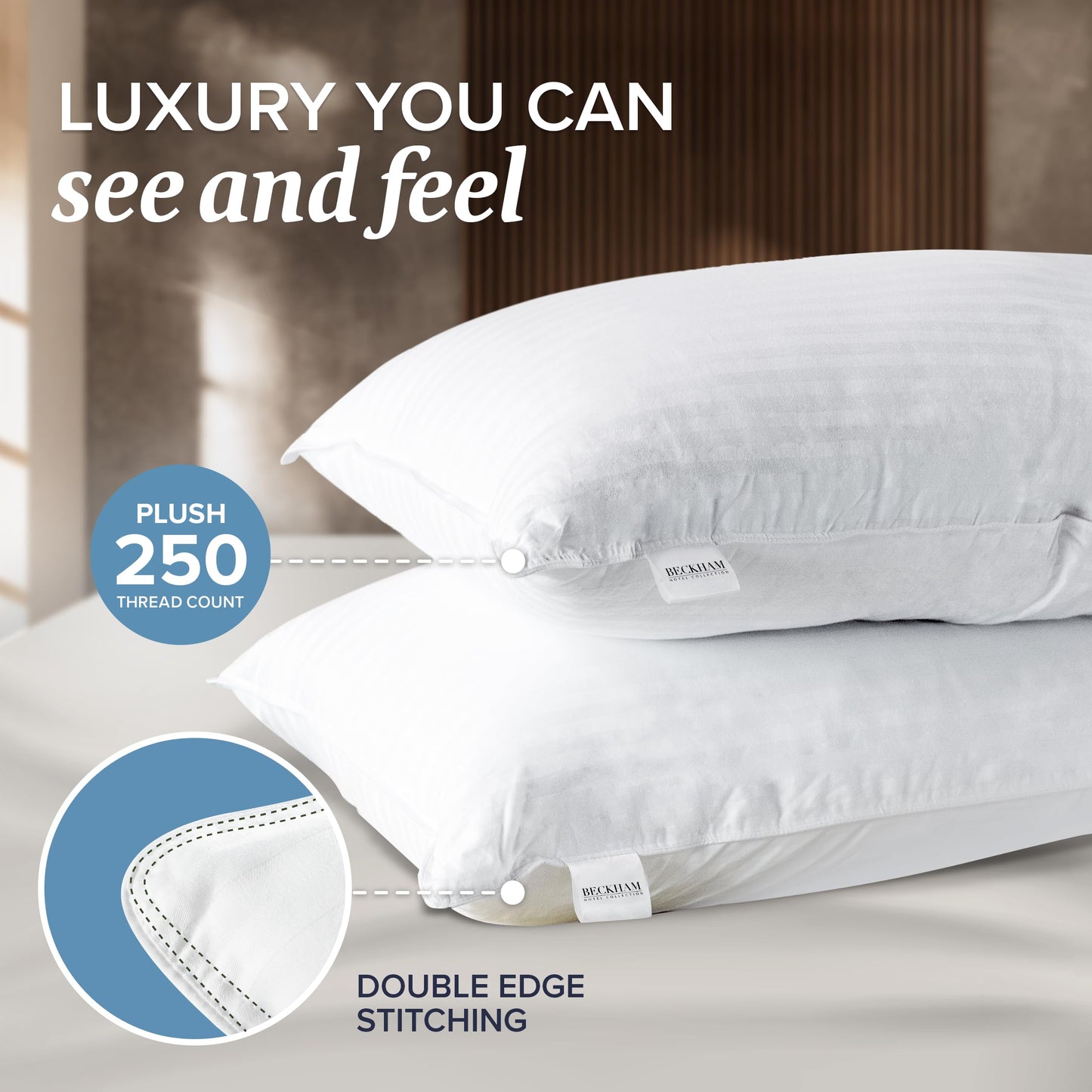 Beckham Hotel King Size Cooling Bed Pillows