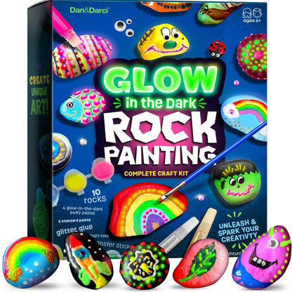 Dan&Darci Rock Painting Kit - Glow in Dark