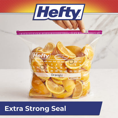 Hefty Slider Storage Calendar Bags, Gallon Size, 120 Count