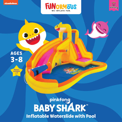 Baby Shark Bounce House with Slide and Sprayer