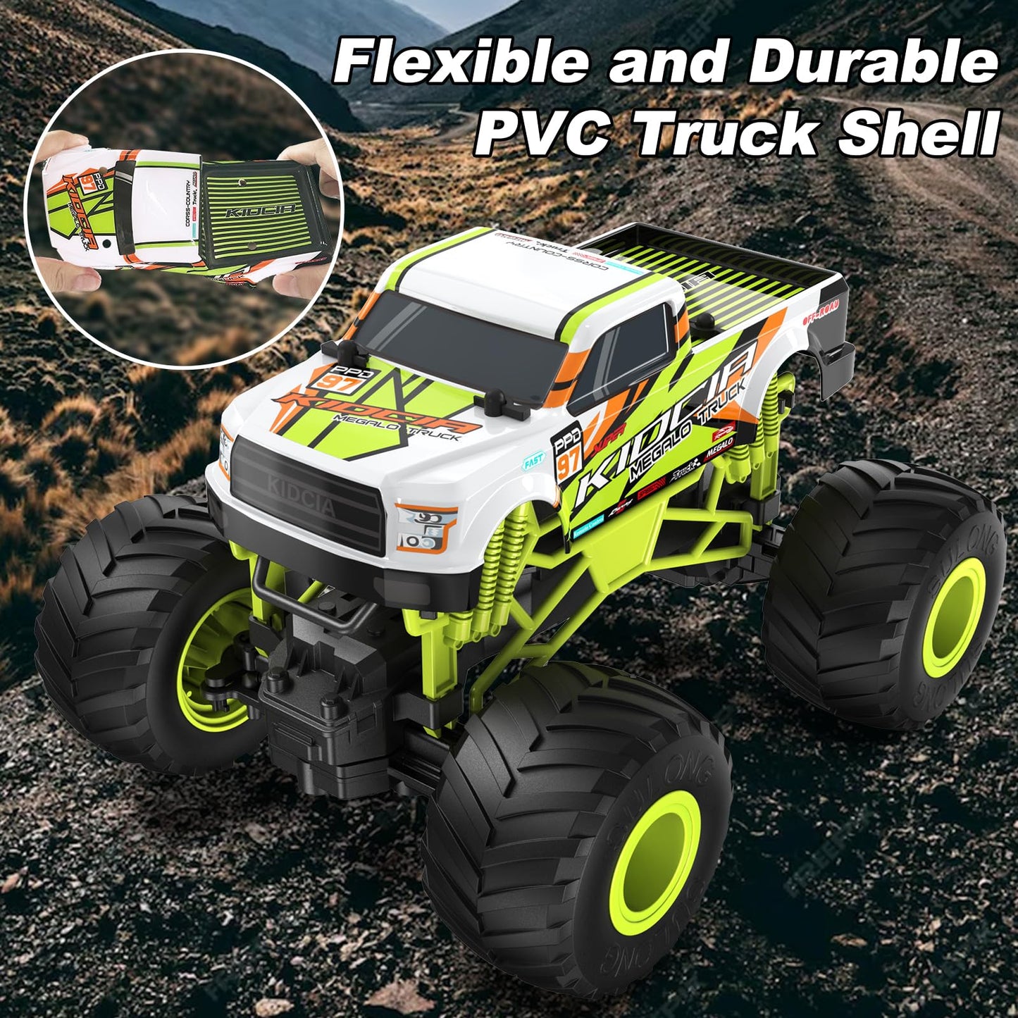 Remote Control Monster Truck for Kids 5-7