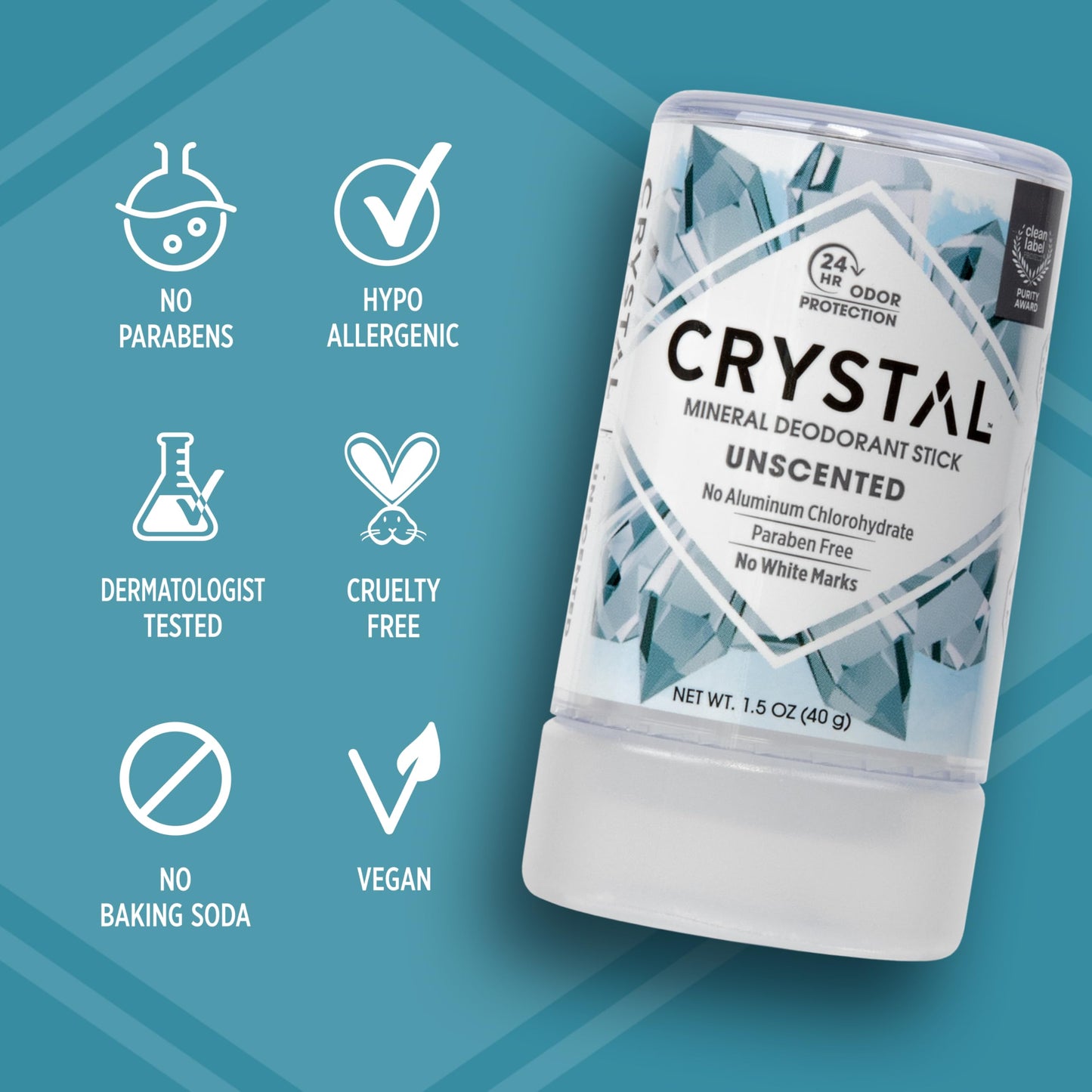 Crystal Essence Mineral Deodorant Stick, 1.5 oz