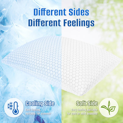 2 Pack CushyOasis Adjustable Memory Foam Pillows
