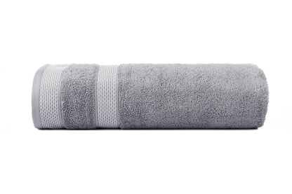 CASA COPENHAGEN Solitaire Mix 6 Pieces Towel Set- Grey Violet+Electric Blue, 600 GSM 2Bath Towel 2Hand Towel 2Washcloth,Designed in Denmark Made of Soft Egyptian Cotton for Bathroom, Kitchen & Shower