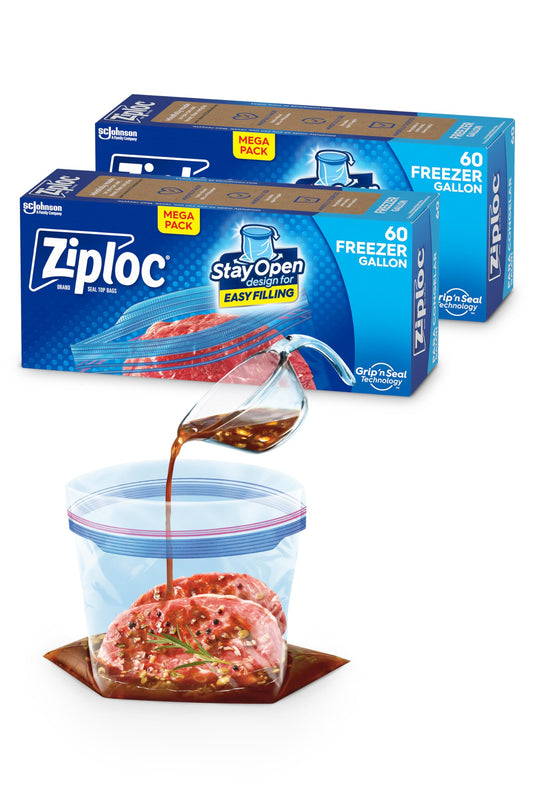 120 Ziploc Gallon Freezer Bags