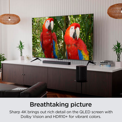 75-Inch Roku 4K QLED Smart TV with Remote