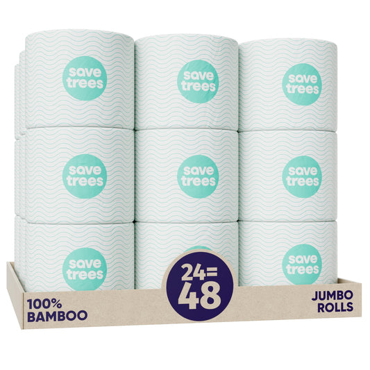 Bamboo Toilet Paper - 24 Rolls, 3-Ply