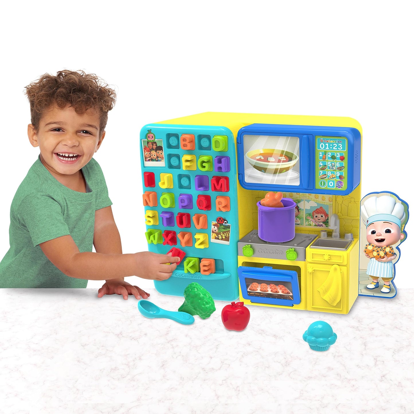 COCOMELON Just Play Learning Kitchen, 34-Pieces, Interactive Playset, Learning & Education, Kids Toys for Ages 18 Month