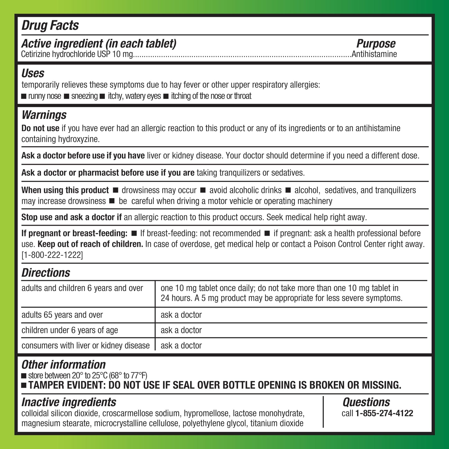 Amazon Basic Care Allergy Relief Cetirizine 90 Count