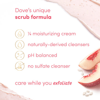 Dove Body Scrub with White Peaches & Rice