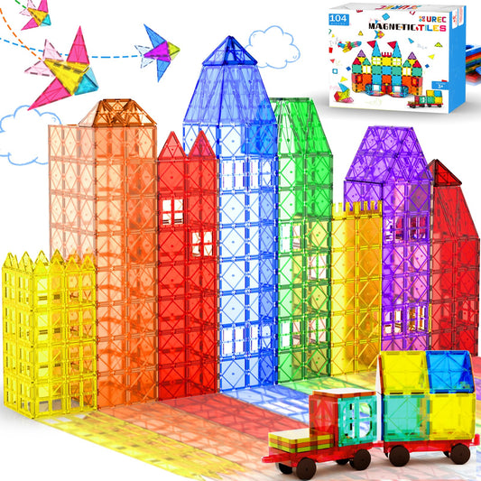 104-Piece Magnetic Building Blocks Set for Kids