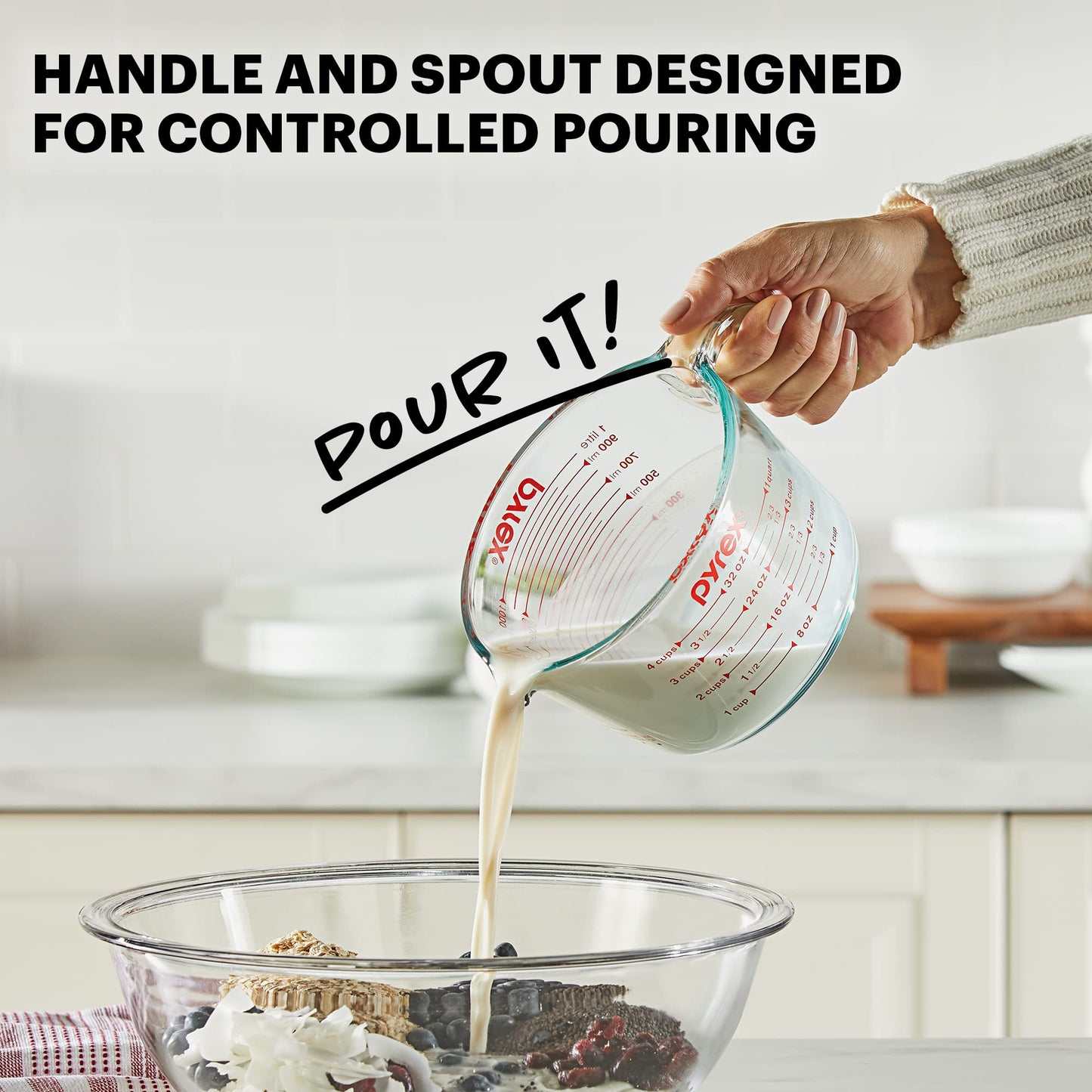 Pyrex 4-Cup Glass Measuring Cup for Baking