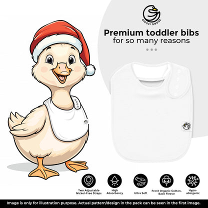 3 Pack Organic Cotton Baby Drool Bibs