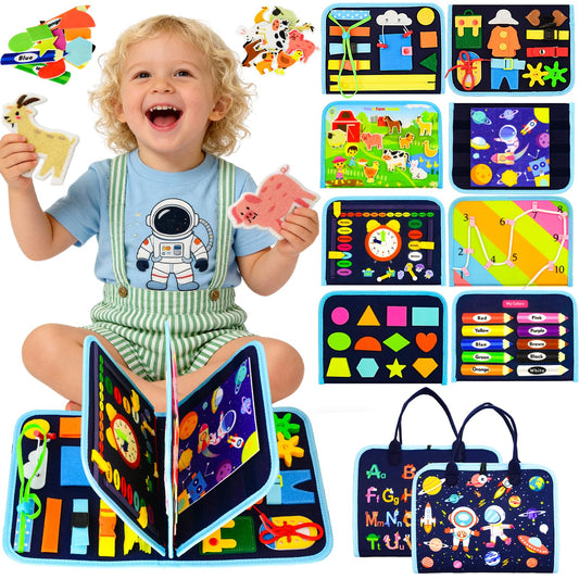 Montessori Busy Board Felt Sensory Activity Toy