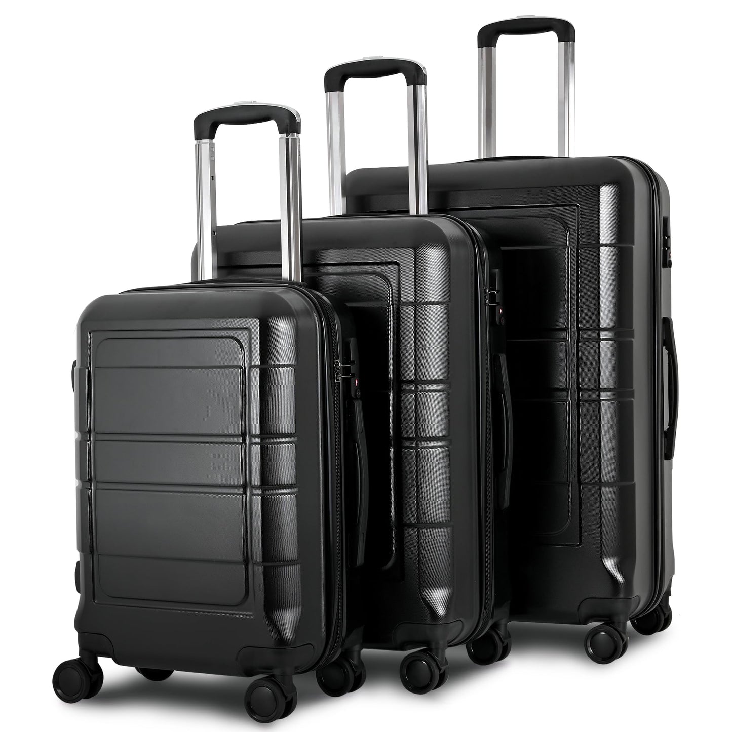 3-Piece Luggage Sets, Luggage Expandable, Luggage Sets with 4-Wheel Spinner, Lightweight Luggage Sets, Suitcase Set for Various Travel Needs (20"/24"/28")