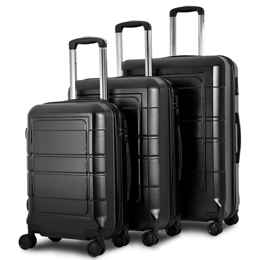 3-Piece Luggage Sets, Luggage Expandable, Luggage Sets with 4-Wheel Spinner, Lightweight Luggage Sets, Suitcase Set for Various Travel Needs (20"/24"/28")
