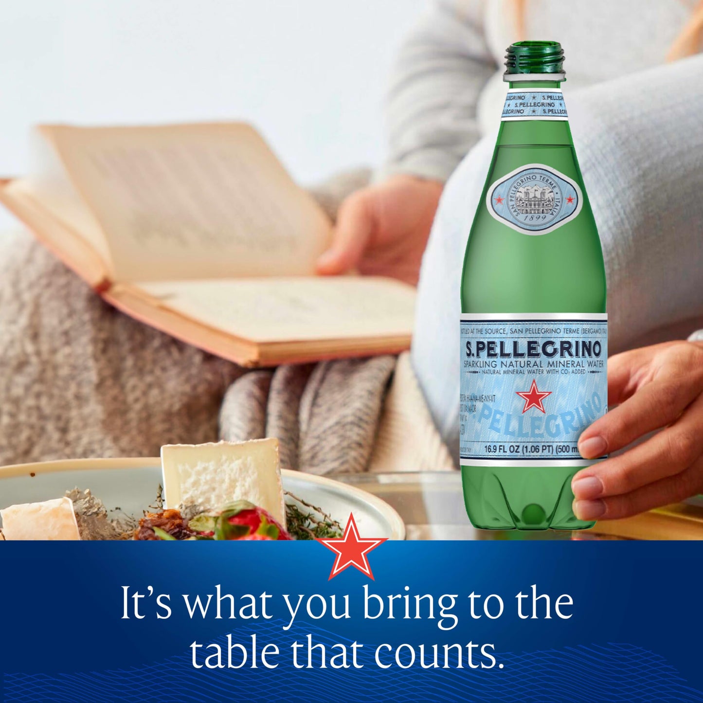 12 Bottles San Pellegrino Sparkling Mineral Water 33.8 fl oz.