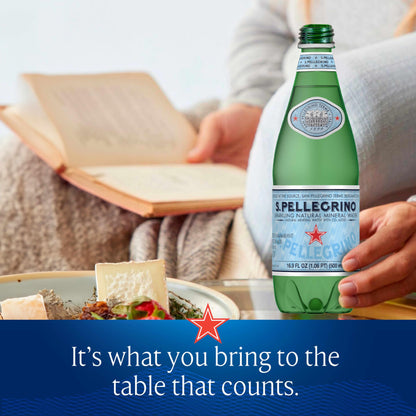 12 Bottles San Pellegrino Sparkling Mineral Water 33.8 fl oz.