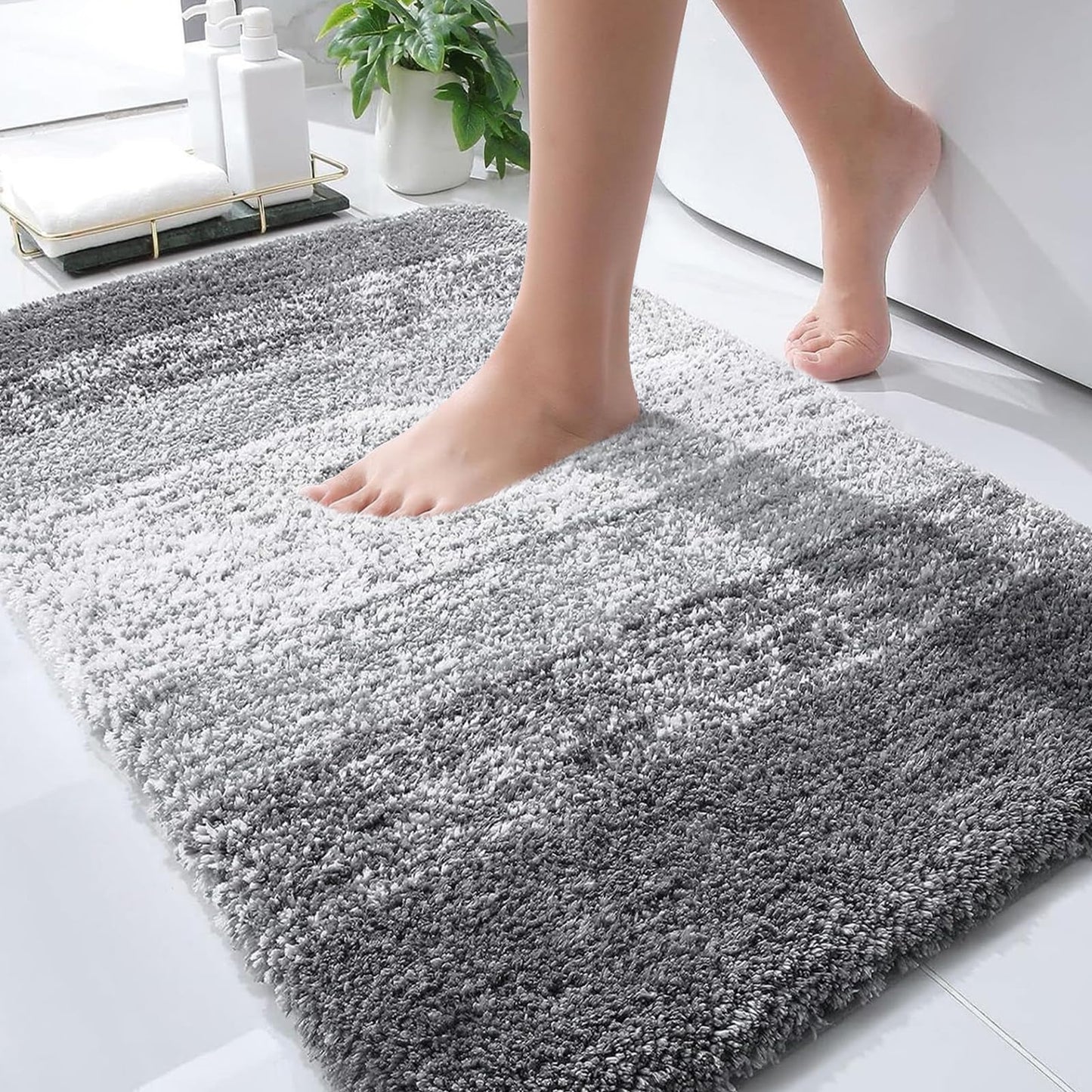 OLANLY Soft Absorbent Microfiber Bath Mat