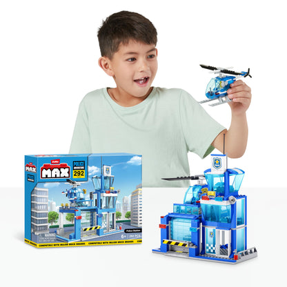 MAX Adventure Police Station Playset with 292 Pieces