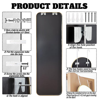 Full Body Length Wall Mounted Mirror 47x14"