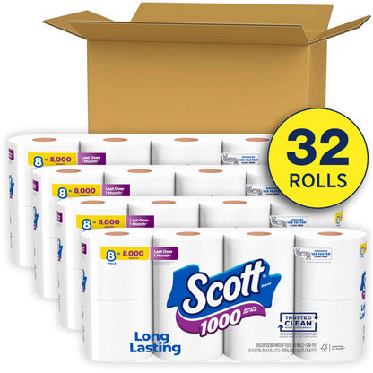 Scott Trusted Clean Toilet Paper, 32 Rolls