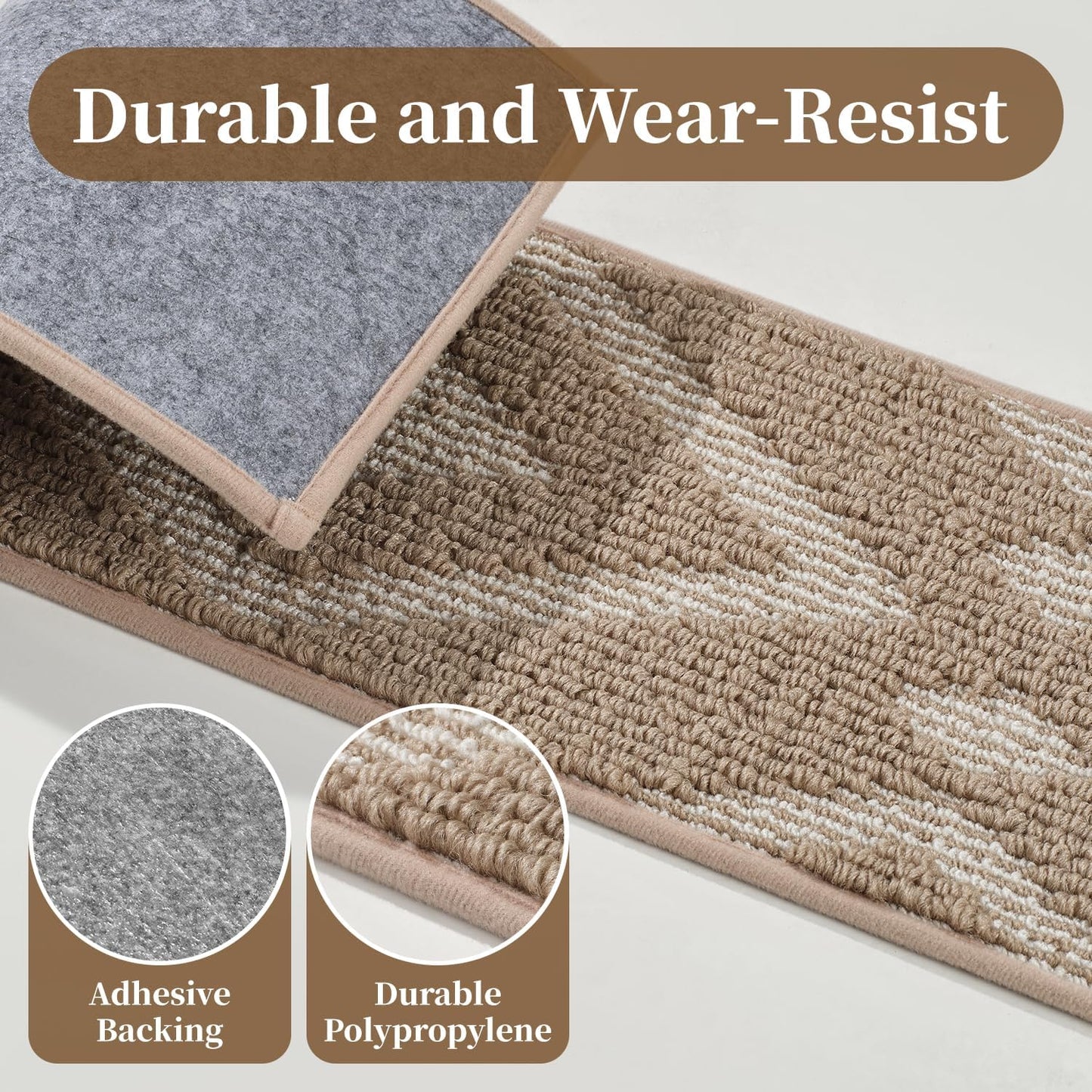 15PC Non-Slip Stair Treads by MontVoo