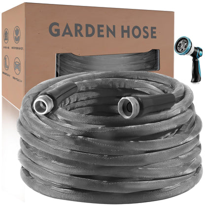 100ft Non-Expanding Garden Hose with Spray Nozzle