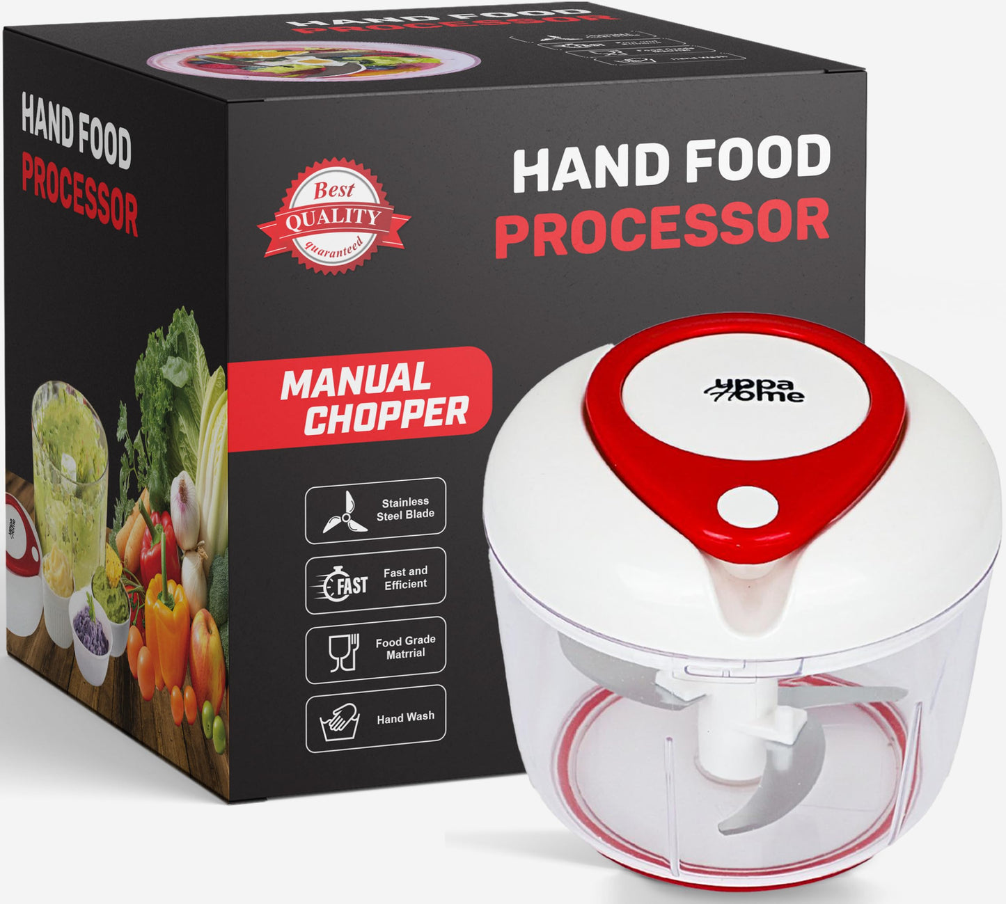 Manual Food Chopper for Vegetables and Nuts