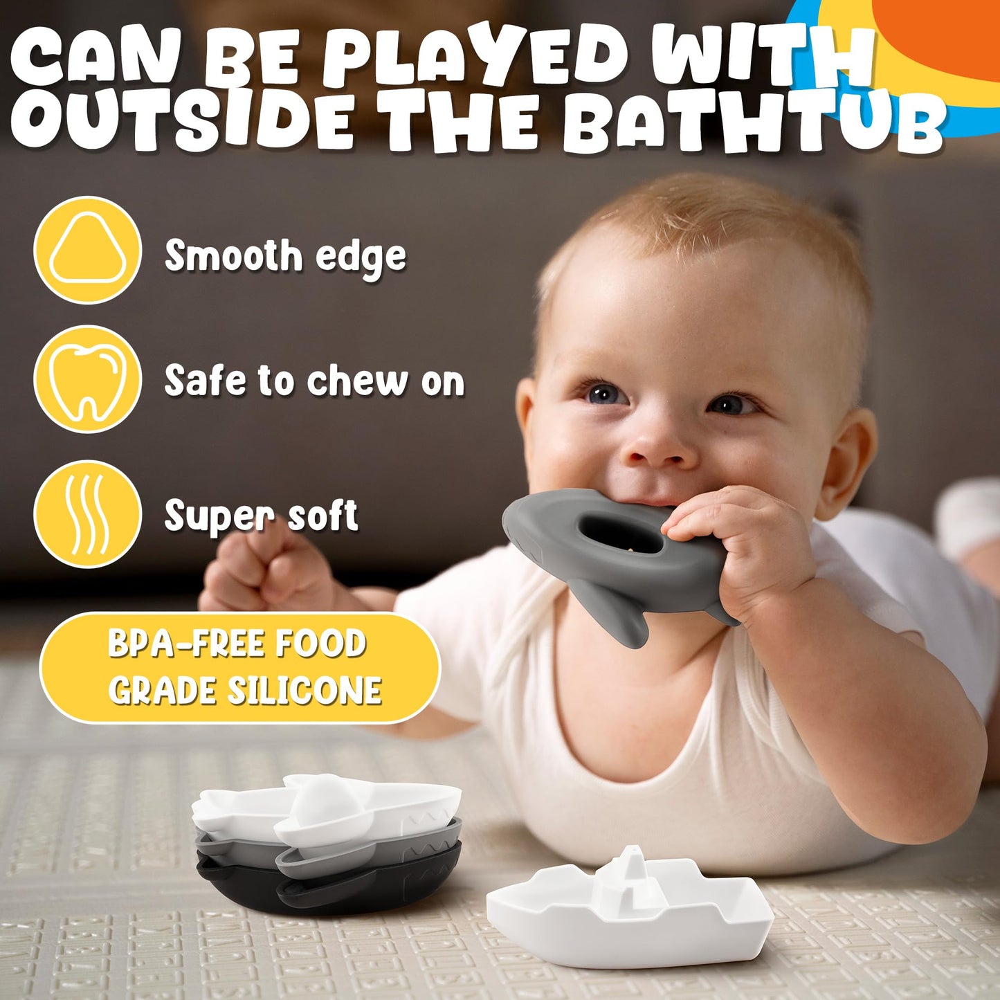 Floating Bath Toys for Toddlers 3 Pack