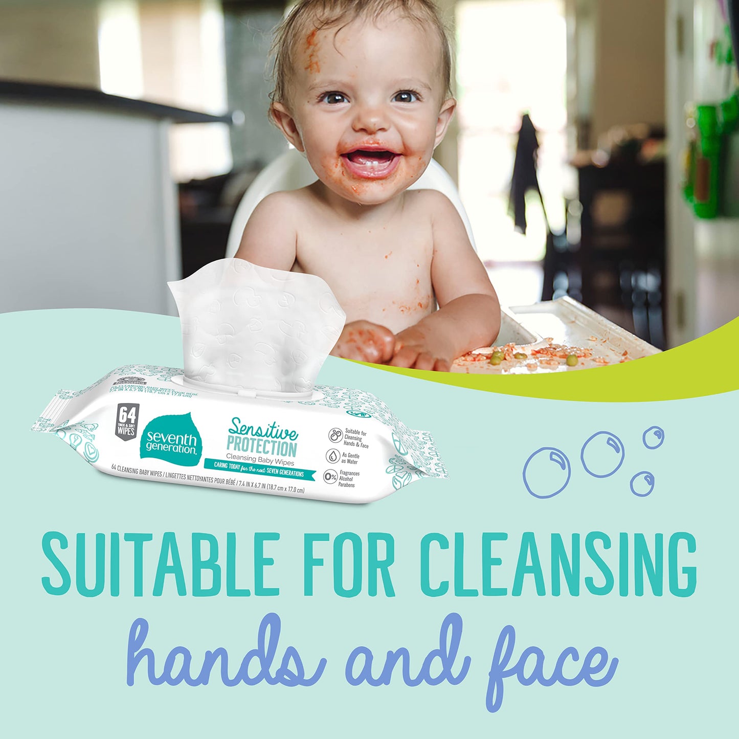 Seventh Generation Unscented Baby Wipes 256 Count