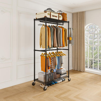 Wiracks Heavy Duty Double Hanging Clothes Rack