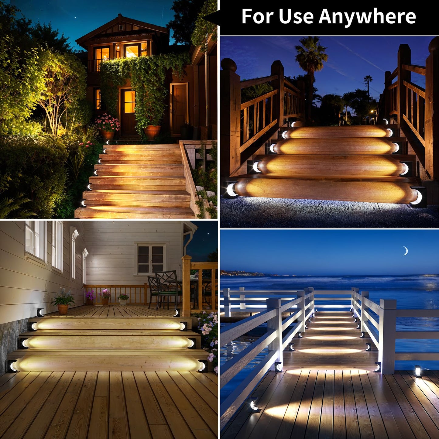 10 Pack Solar LED Stair Lights