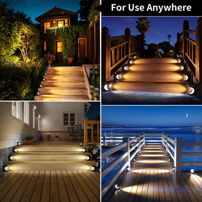 10 Pack Solar LED Stair Lights