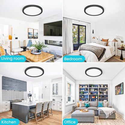 Flush Mount LED Ceiling Light, 6 Pack, 28W