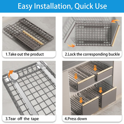 Pull Out Cabinet Organizer with Sliding Drawers