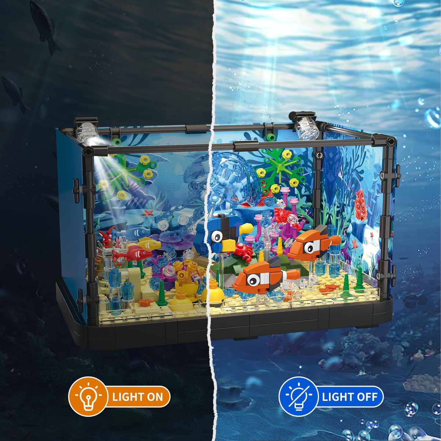 725 Pcs Aquarium Building Set for Kids & Adults