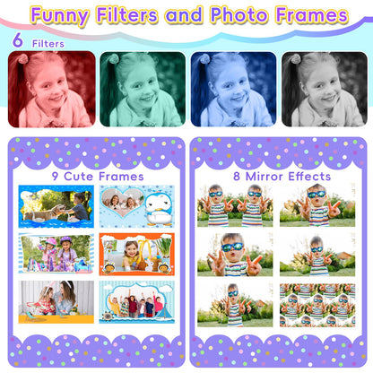 GREENKINDER Kids Instant Print Camera for Ages 3-12