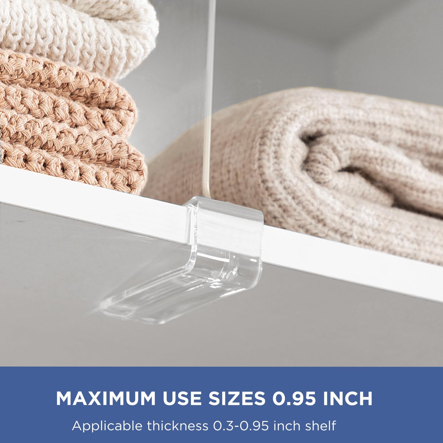 Acrylic Shelf Dividers for Closet Organization - 12 Pcs