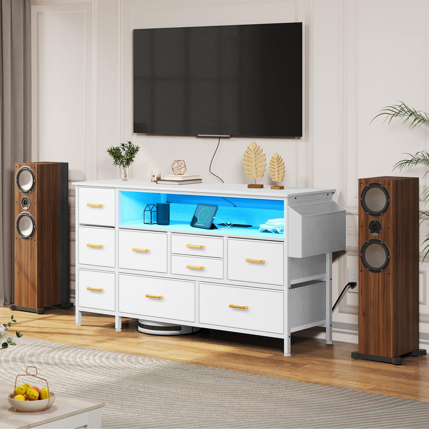 YITAHOME 9-Drawer Dresser with LED Light