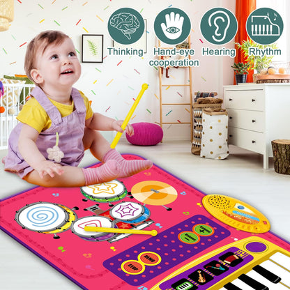 Toddler Piano Mat Music Toy for 1 Year Olds