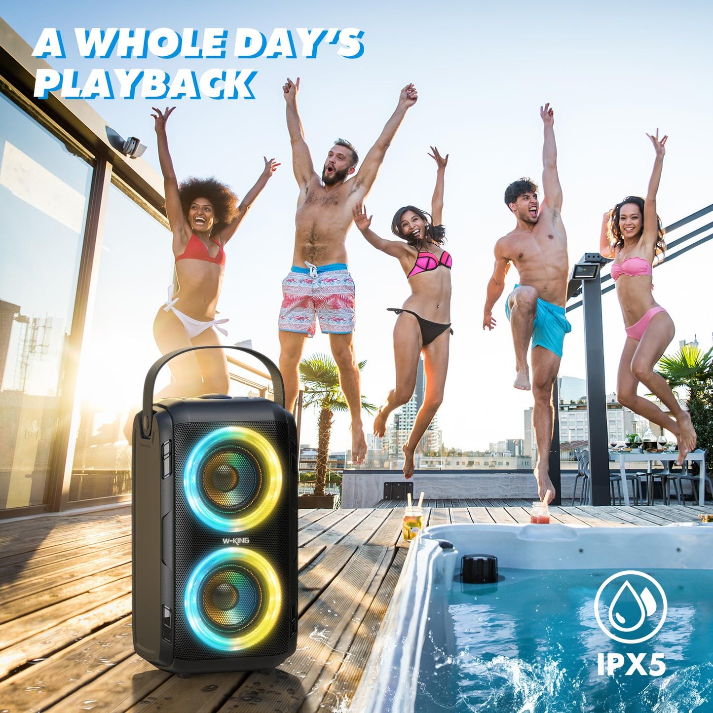 80W W-KING Bluetooth Party Boom Box Speaker