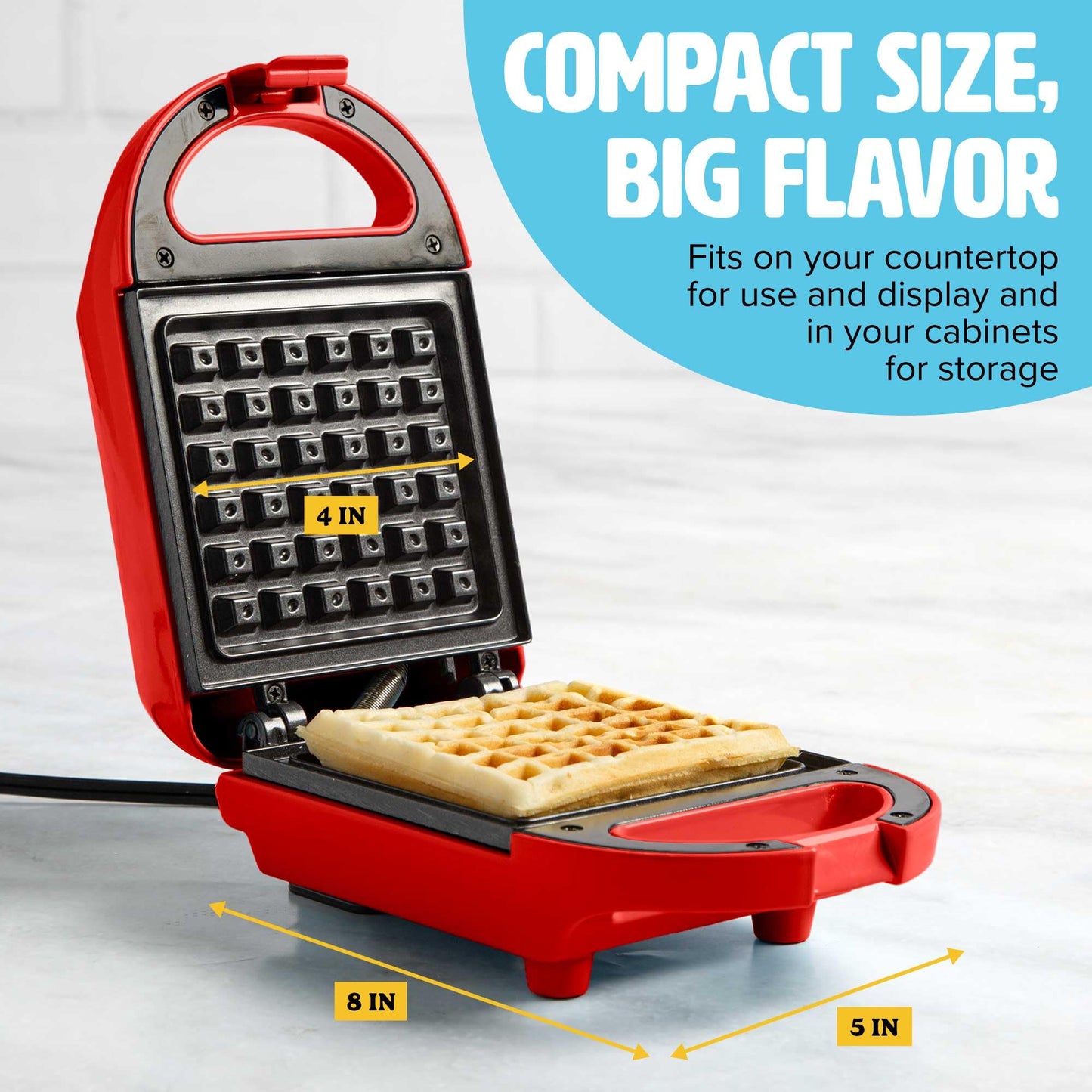 Tasty Mini Nonstick Waffle Maker for Quick Treats