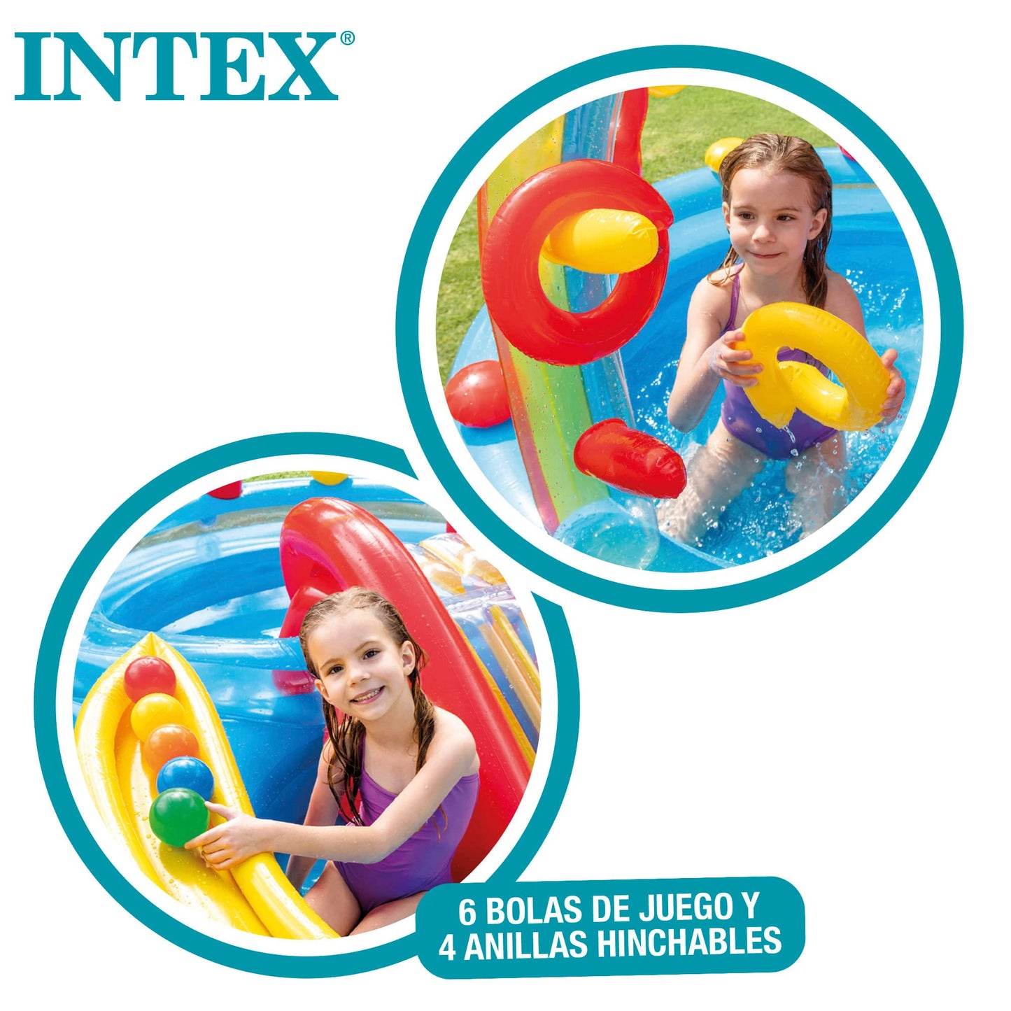 Intex Inflatable Rainbow Slide for Kids
