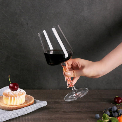YIBEZ Set of 4 Crystal Red Wine Glasses
