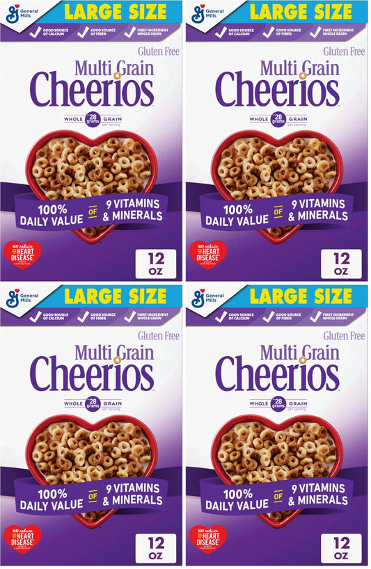 4 Pack Cheerios Multi Grain Heart Healthy Cereal (OU)