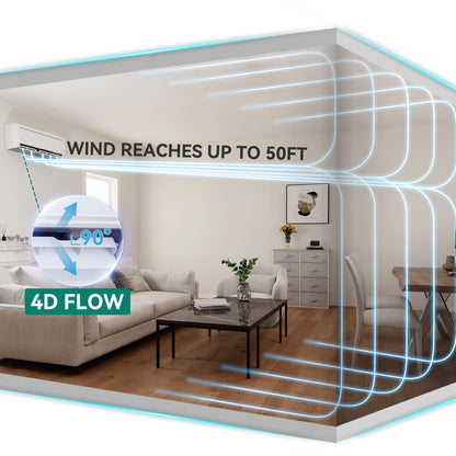 YITAHOME 21 SEER2 12000 BTU Mini Split Air Conditioner Heat Pump System, Wifi Enabled 208-230V Ductless AC Cool Up to 750 Sq. Ft, Compatible with Alexa, Complete Installation Kit, White